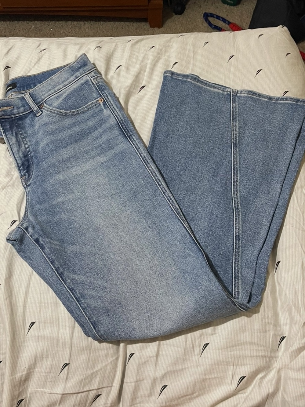Express Light Blue Wide Leg Jeans